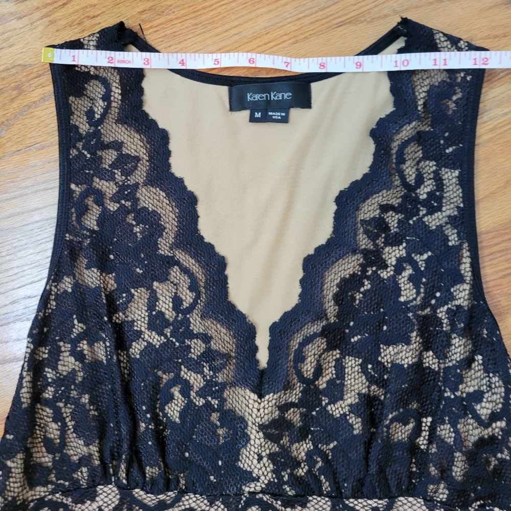 Karen Kane Black Lace Sleeveless V-neck Dress Size M - Picture 10 of 16